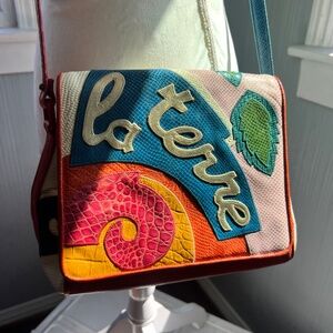 Sharif 100 Leather Handbag La Terre Multicolor